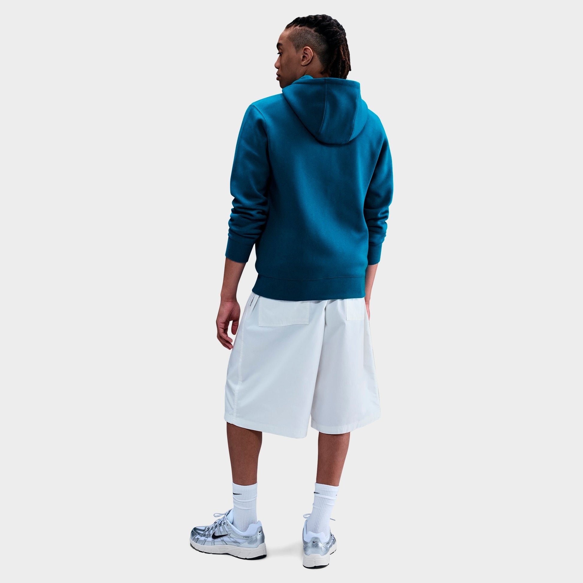 Men's Nike Club Fleece Embroidered Premium Full-Zip Hoodie - Green Abyss/Green Abyss/White