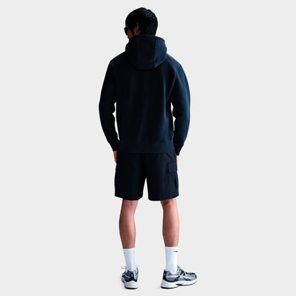 Men's Nike Club Fleece Embroidered Premium Full-Zip Hoodie - Obsidian/Obsidian/White