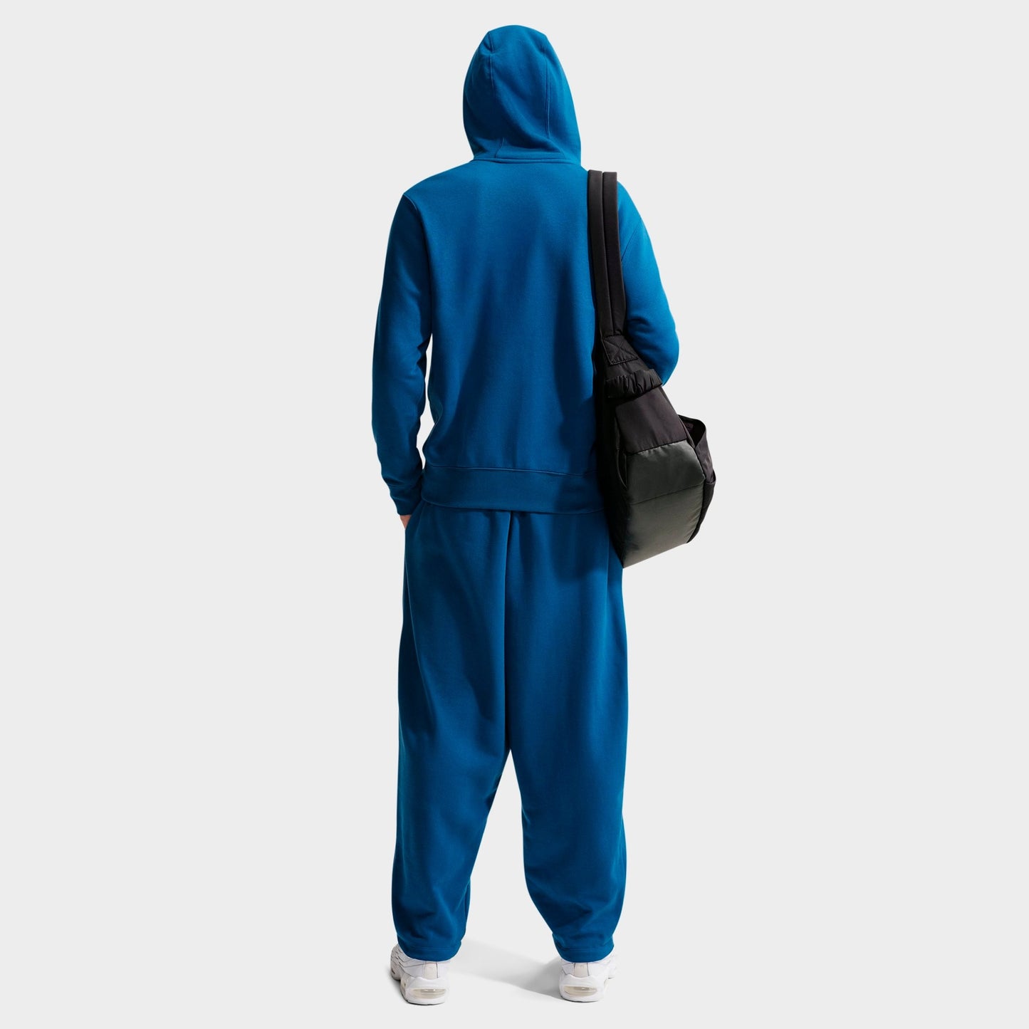 Men's Nike Club Fleece Embroidered Premium Full-Zip Hoodie - Court Blue/Court Blue/Light Khaki