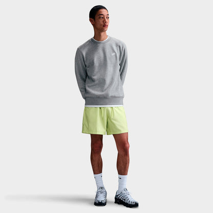 Men's Nike Club Fleece Premium Crewneck Sweatshirt - Dark Grey Heather/White