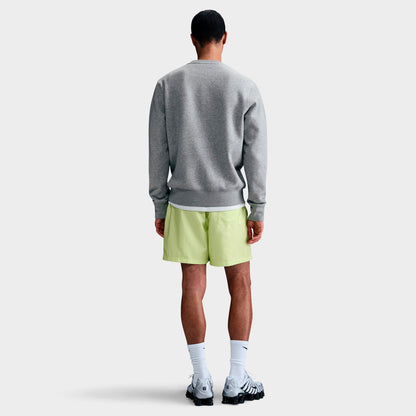 Men's Nike Club Fleece Premium Crewneck Sweatshirt - Dark Grey Heather/White