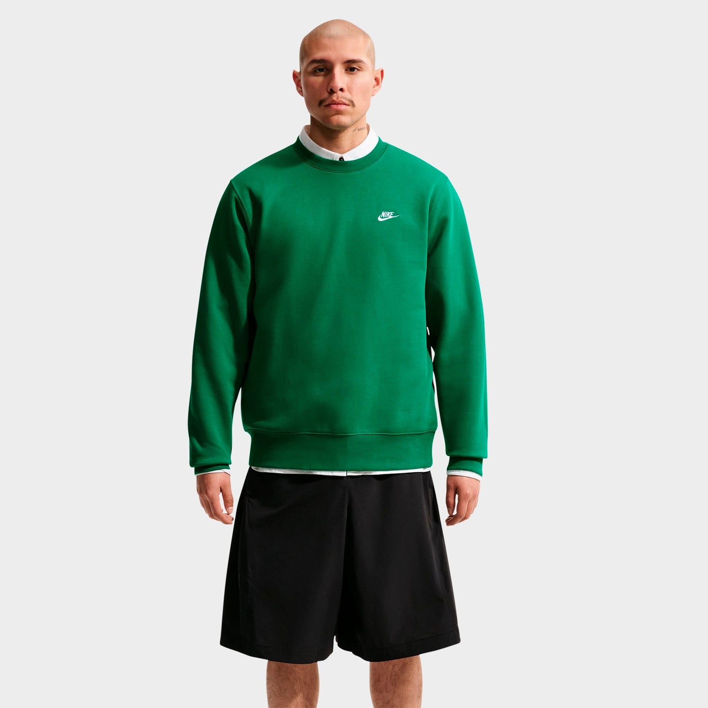 Men's Nike Club Fleece Premium Crewneck Sweatshirt - Malachite/White