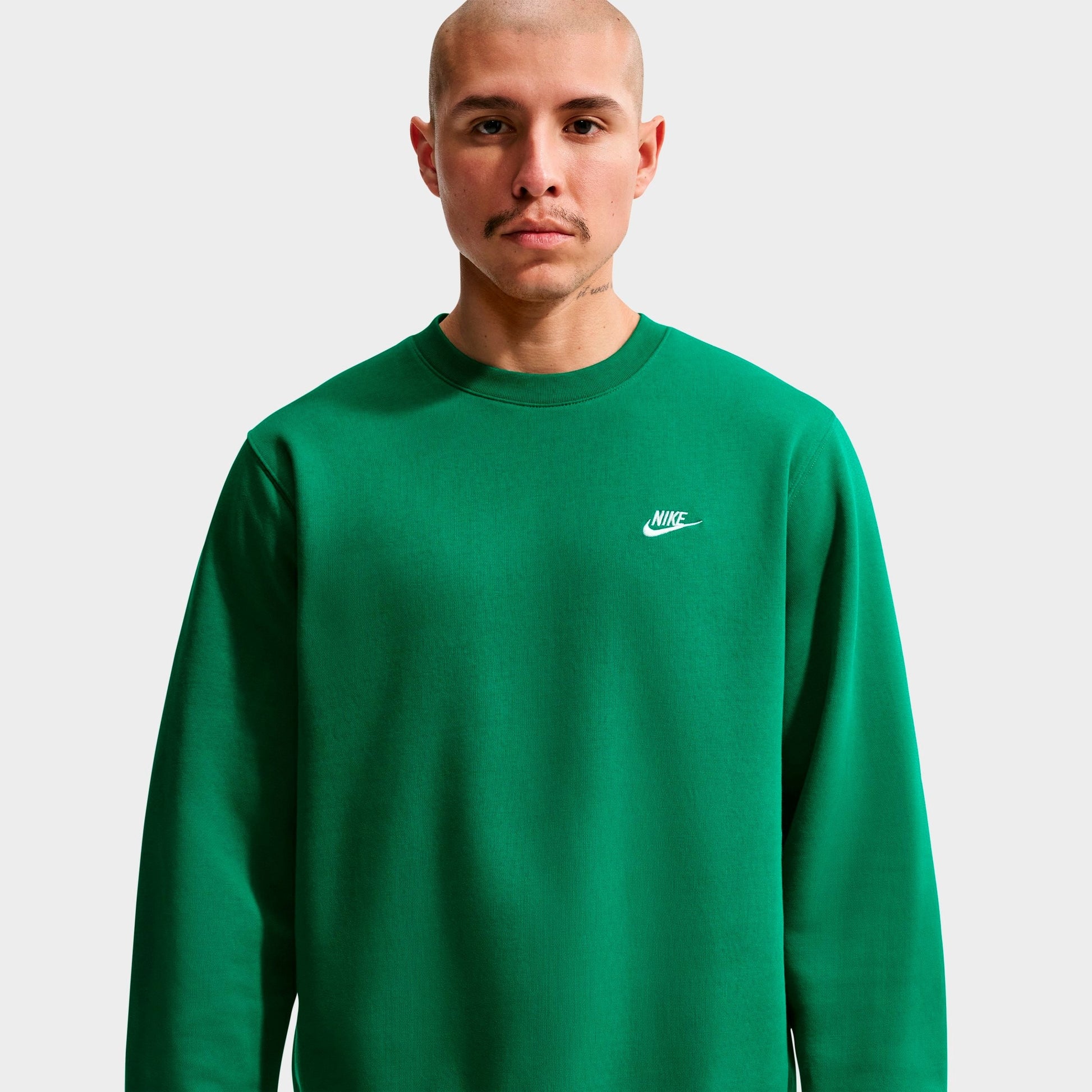 Men's Nike Club Fleece Premium Crewneck Sweatshirt - Malachite/White