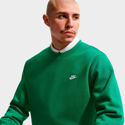 Men's Nike Club Fleece Premium Crewneck Sweatshirt - Malachite/White