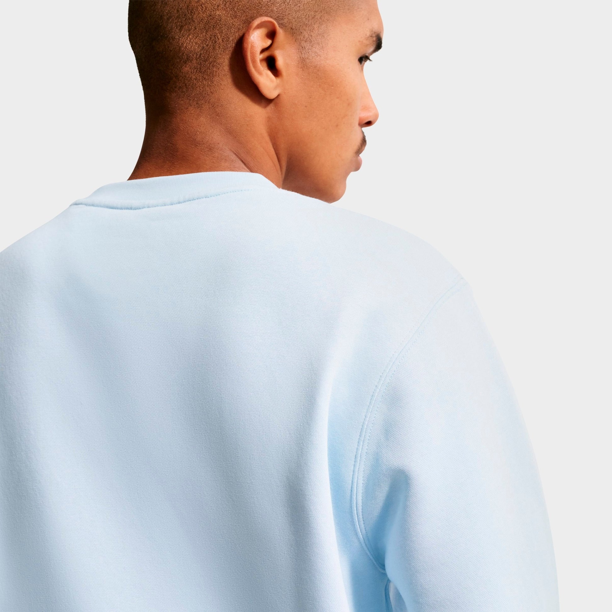 Men's Nike Club Fleece Premium Crewneck Sweatshirt - Hydrogen Blue/White