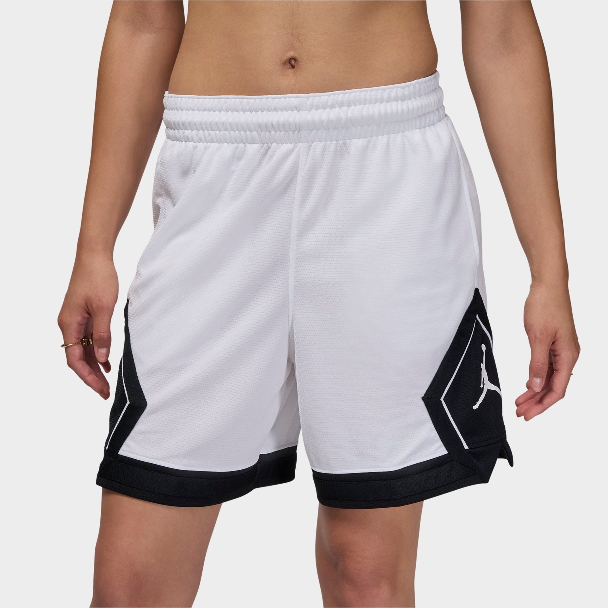 Women's Jordan Sport Leopard Print 4" Diamond Basketball Shorts - White/Black/Black/White