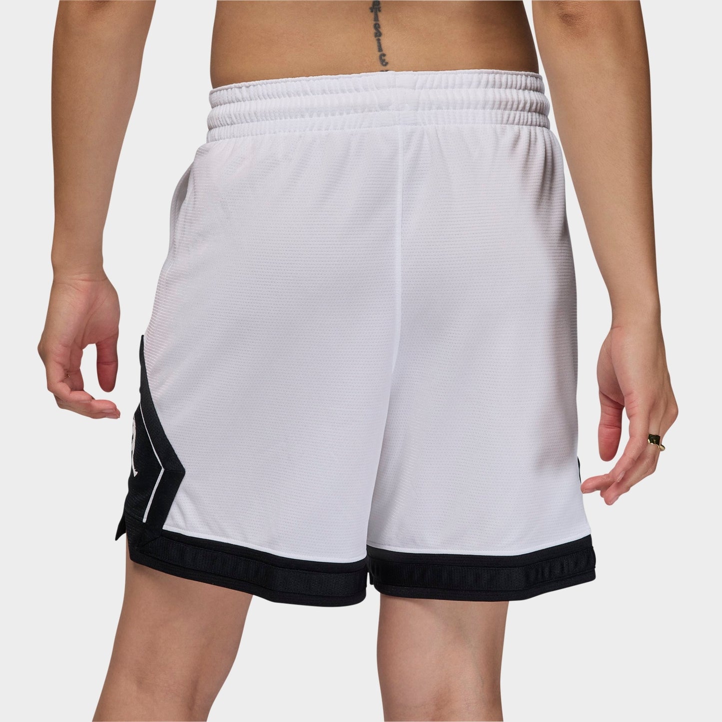 Women's Jordan Sport Leopard Print 4" Diamond Basketball Shorts - White/Black/Black/White