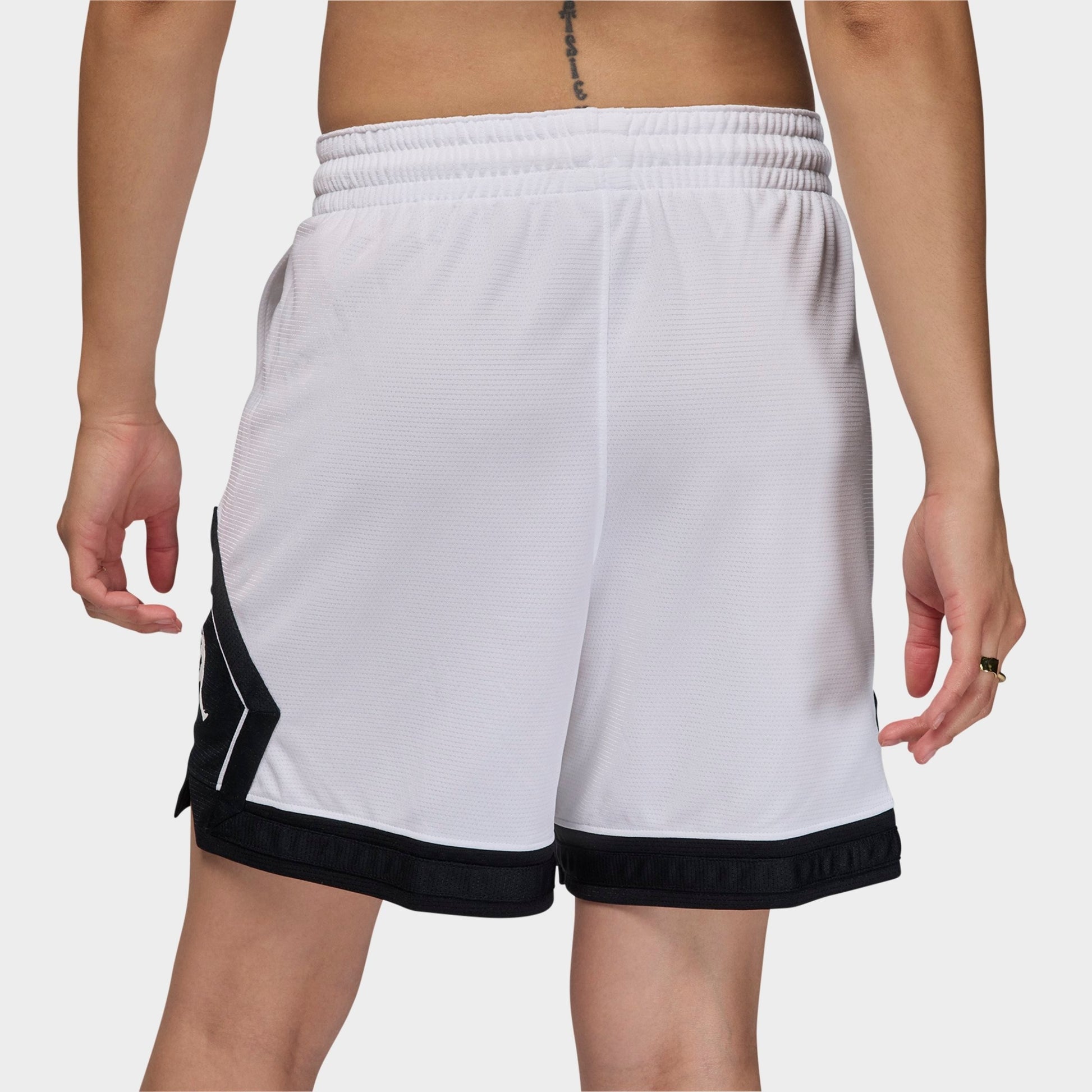 Women's Jordan Sport Leopard Print 4" Diamond Basketball Shorts - White/Black/Black/White