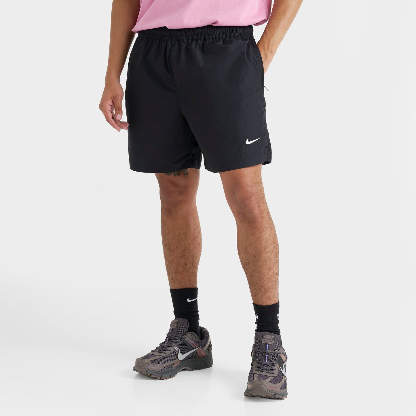 Men's Nike NOCTA Cardinal Nylon Shorts - Black/Black/White