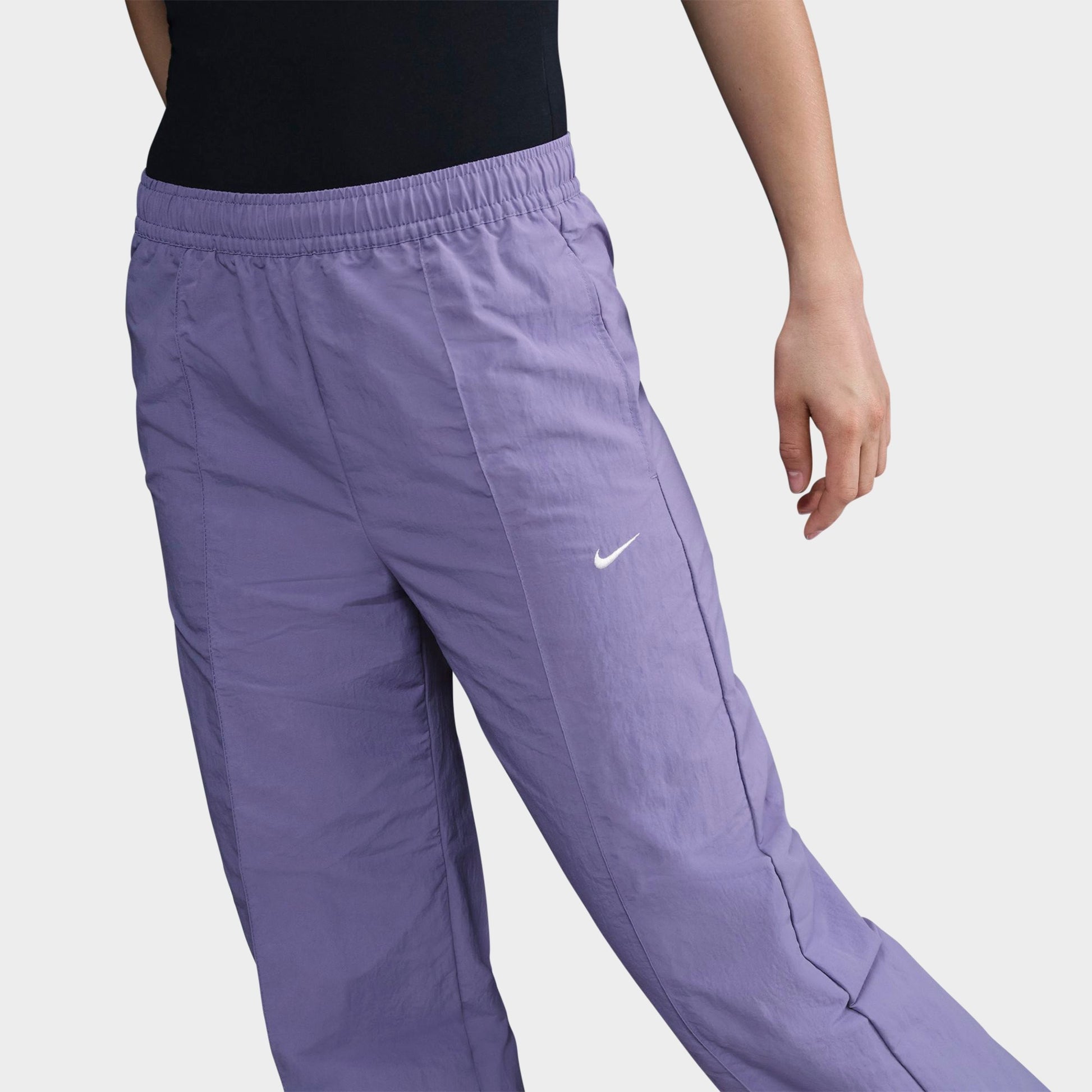 Women's Nike Sportswear Everything Wovens Mid-Rise Open-Hem Pants - Dusty Amethyst/White