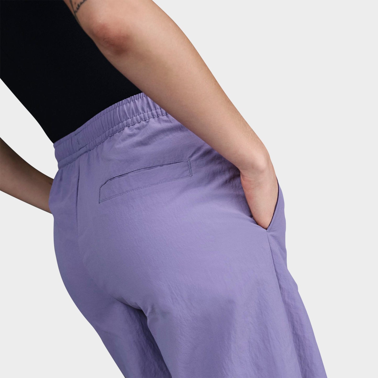 Women's Nike Sportswear Everything Wovens Mid-Rise Open-Hem Pants - Dusty Amethyst/White