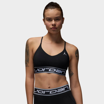 Women's Jordan Sport Indy Light Support Padded Sports Bra - Black/Stealth/Black/White