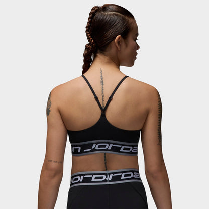 Women's Jordan Sport Indy Light Support Padded Sports Bra - Black/Stealth/Black/White