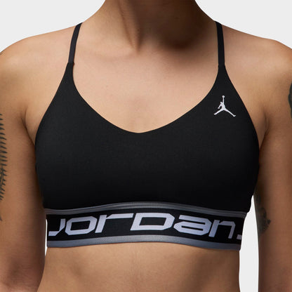 Women's Jordan Sport Indy Light Support Padded Sports Bra - Black/Stealth/Black/White