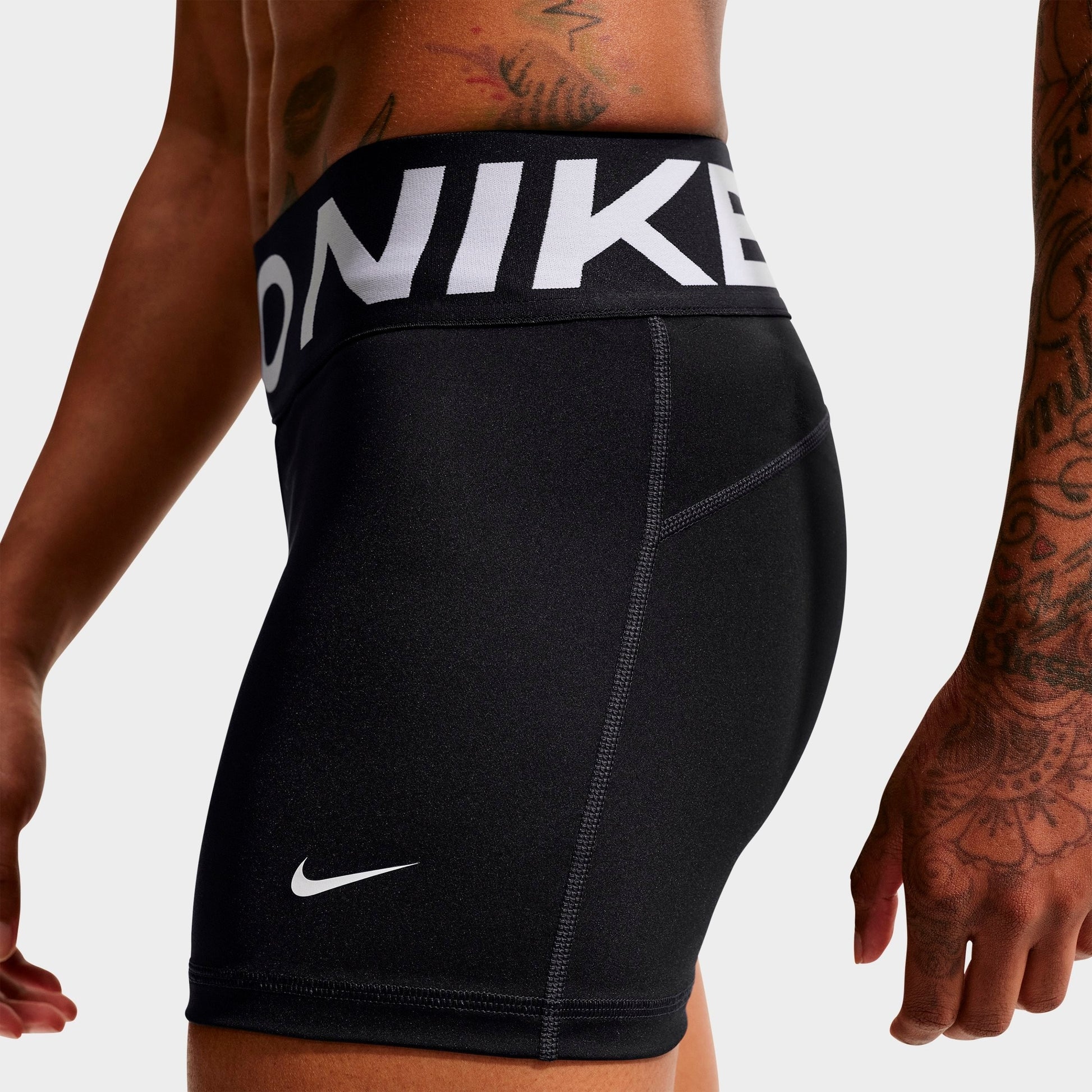 Women's Nike Pro Sculpt High-Waisted 3" Biker Shorts - Black/White