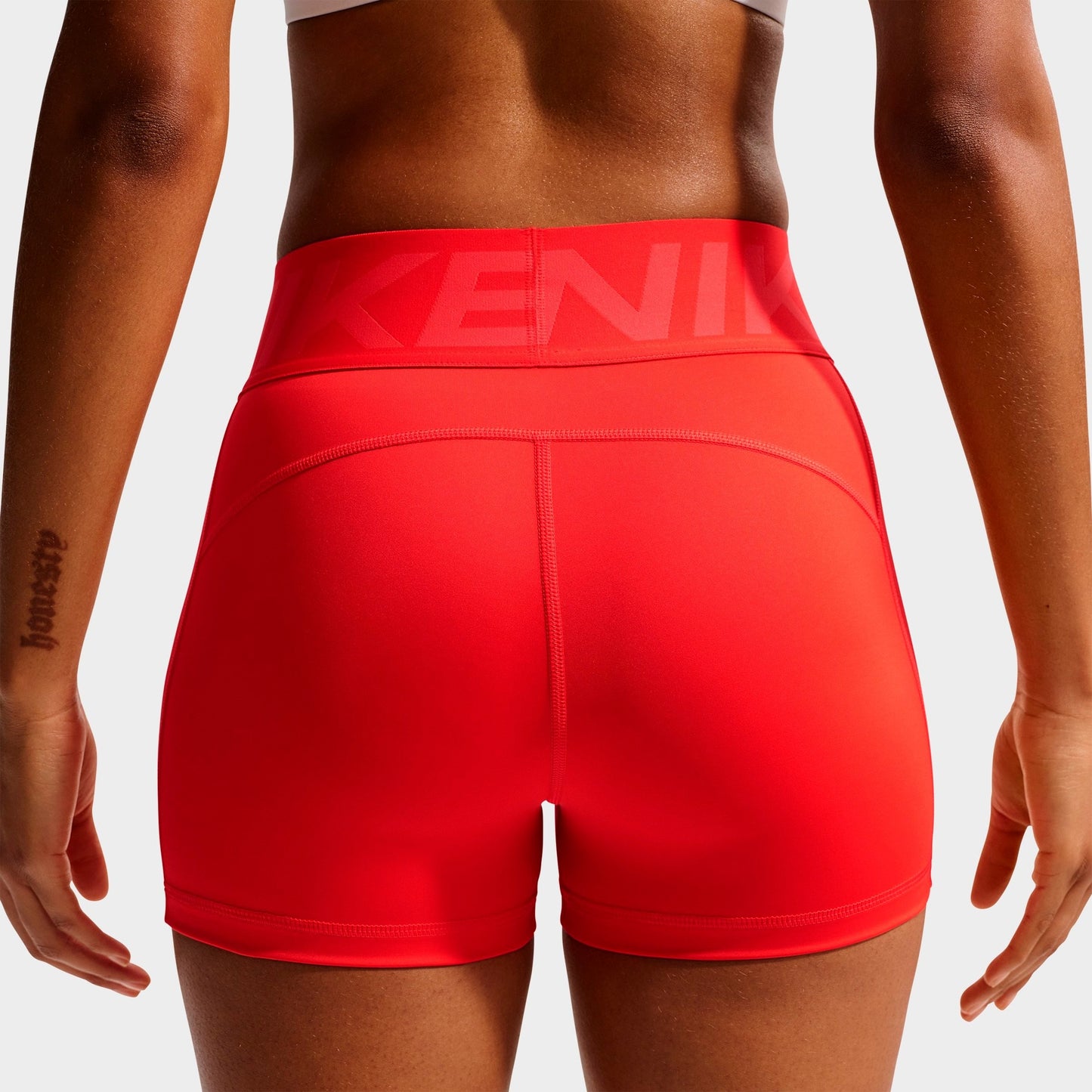Women's Nike Pro Sculpt High-Waisted 3" Biker Shorts - Light Crimson/White