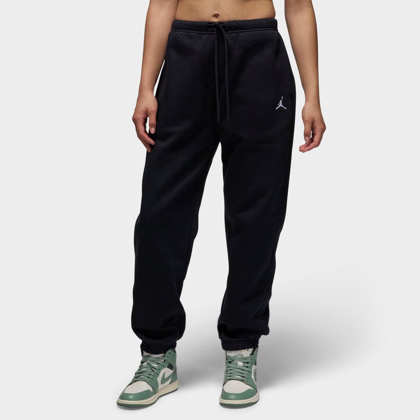 Women's Jordan Brooklyn Fleece Pants - Black/White