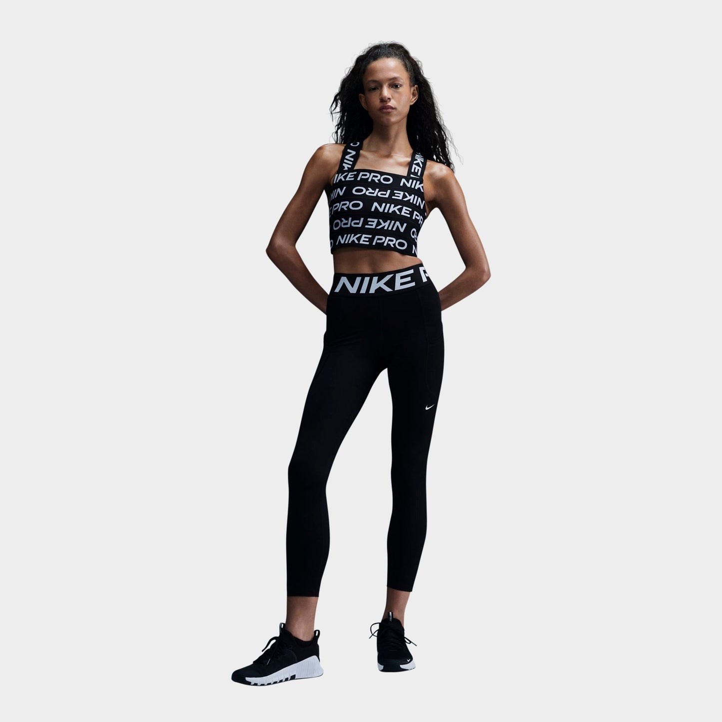 Women's Nike Pro Sculpt High-Waisted 7/8 Leggings - Black/White