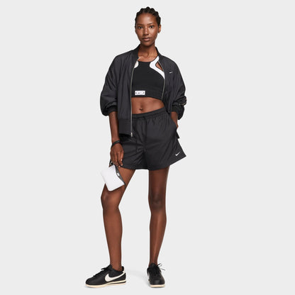 Women's Nike Sportswear Classic Mid-Rise Woven Shorts - Black/White