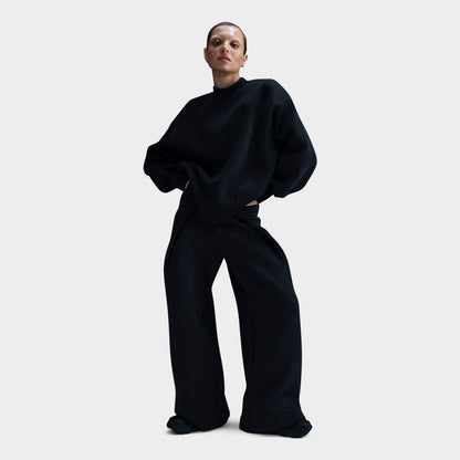 Women's Nike Sportswear Tech Fleece Oversized Crewneck Sweatshirt - Black/Black
