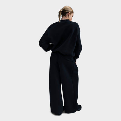 Women's Nike Sportswear Tech Fleece Oversized Crewneck Sweatshirt - Black/Black