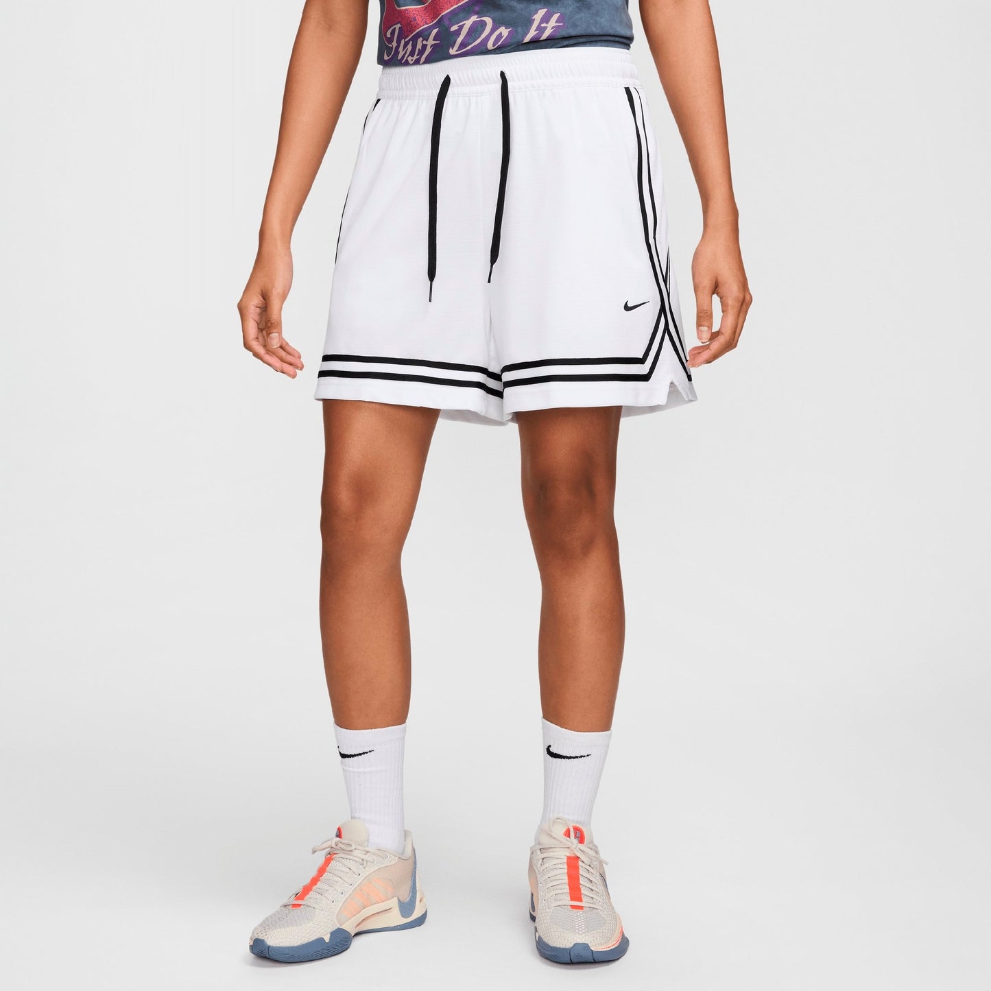 Women's Nike Crossover Dri-FIT 5" Basketball Shorts - White/Black/Black