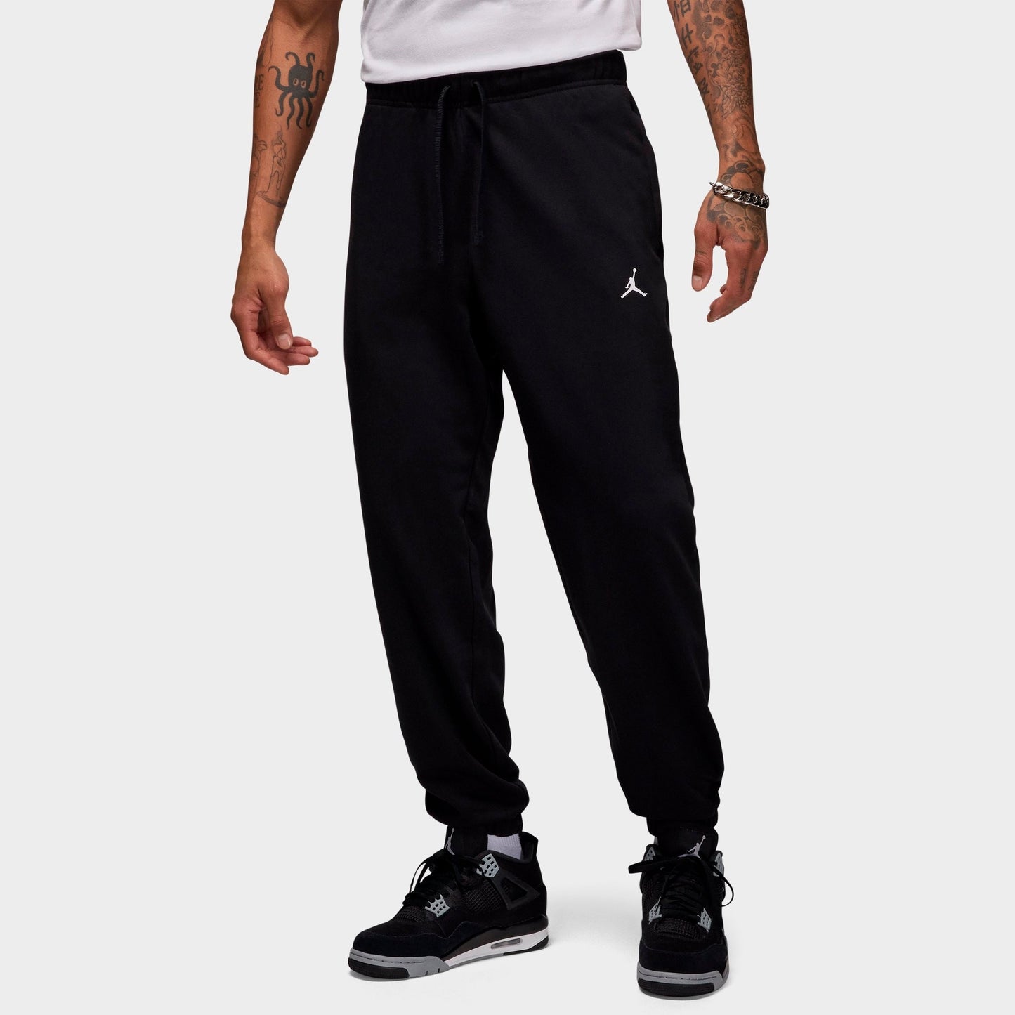 Men's Jordan Dri-FIT Sport Crossover Fleece Jogger Pants - Black/White