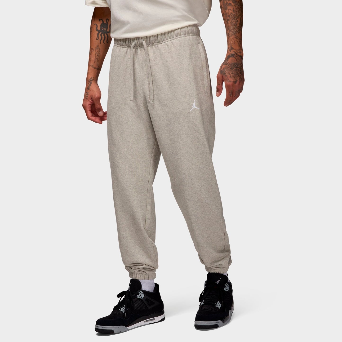 Men's Jordan Dri-FIT Sport Crossover Fleece Jogger Pants - Grey Heather/White