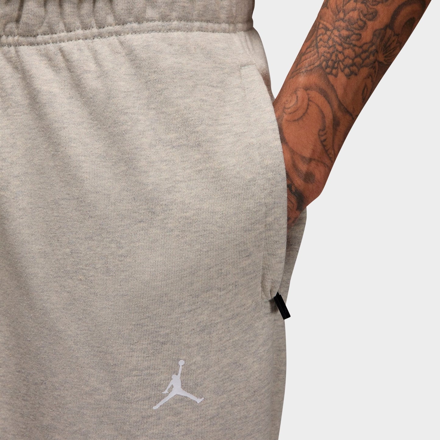 Men's Jordan Dri-FIT Sport Crossover Fleece Jogger Pants - Grey Heather/White