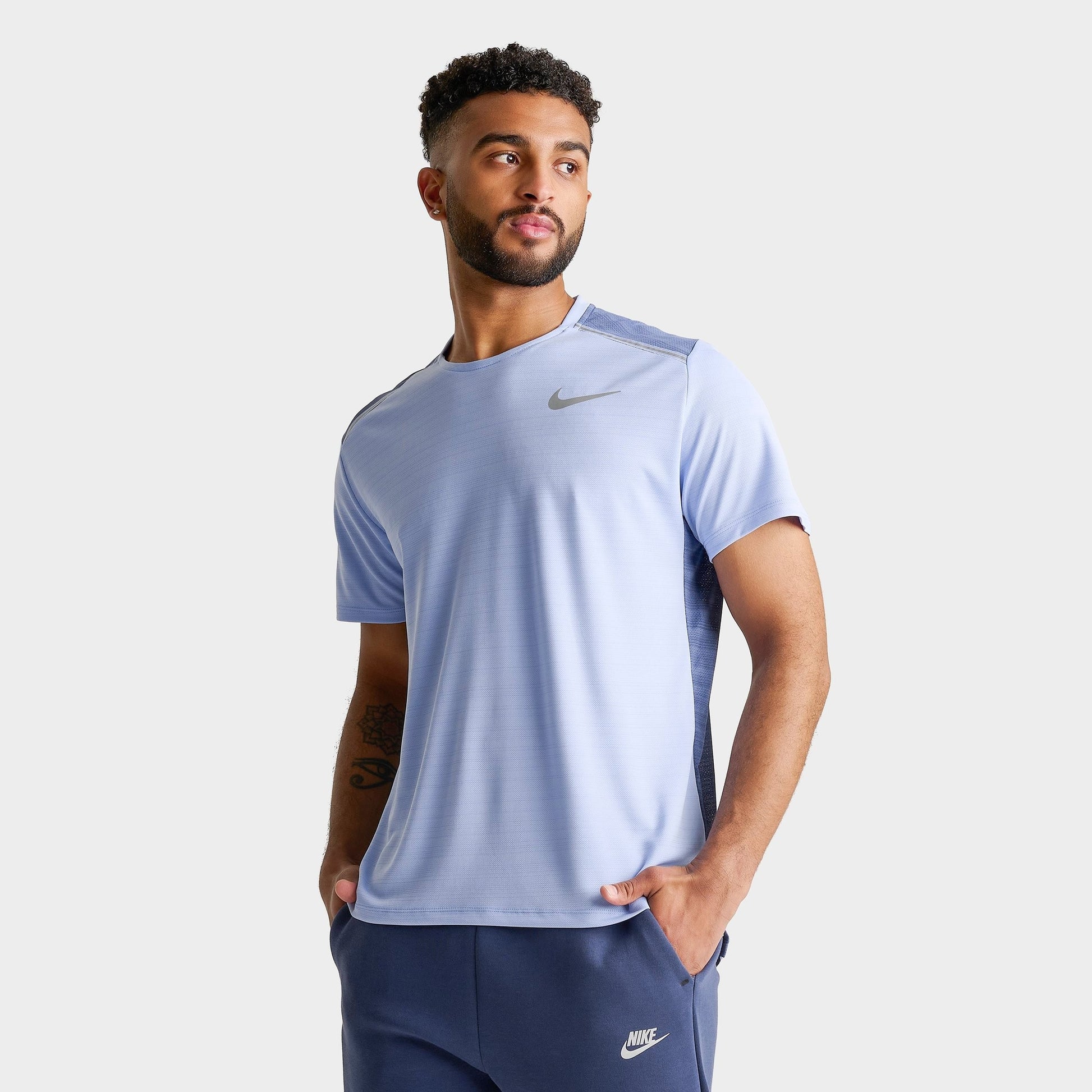Men's Nike Miler Short-Sleeve Running Top - Cobalt Bliss/Diffused Blue