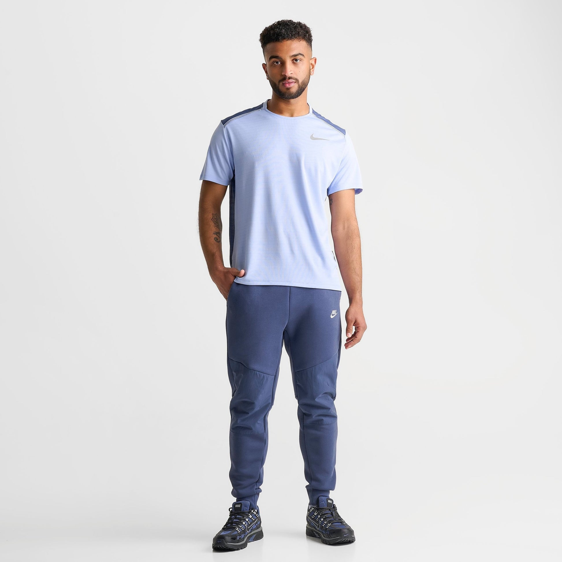 Men's Nike Miler Short-Sleeve Running Top - Cobalt Bliss/Diffused Blue