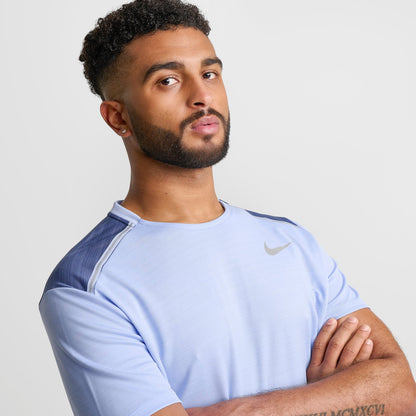 Men's Nike Miler Short-Sleeve Running Top - Cobalt Bliss/Diffused Blue