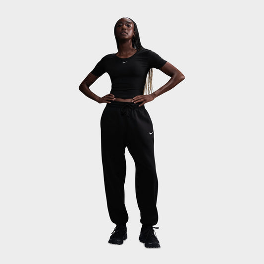 Women's Nike Sportswear Phoenix Fleece Oversized High-Waisted Jogger Pants - Black/Sail