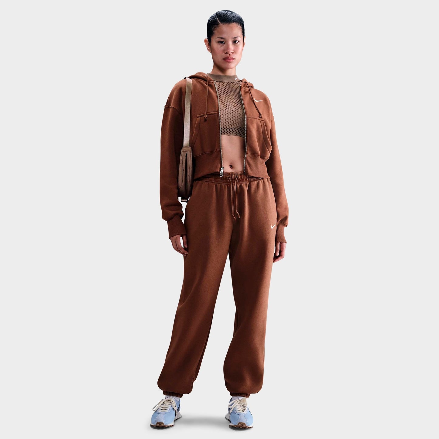 Women's Nike Sportswear Phoenix Fleece Oversized High-Waisted Jogger Pants - Fauna Brown/Sail