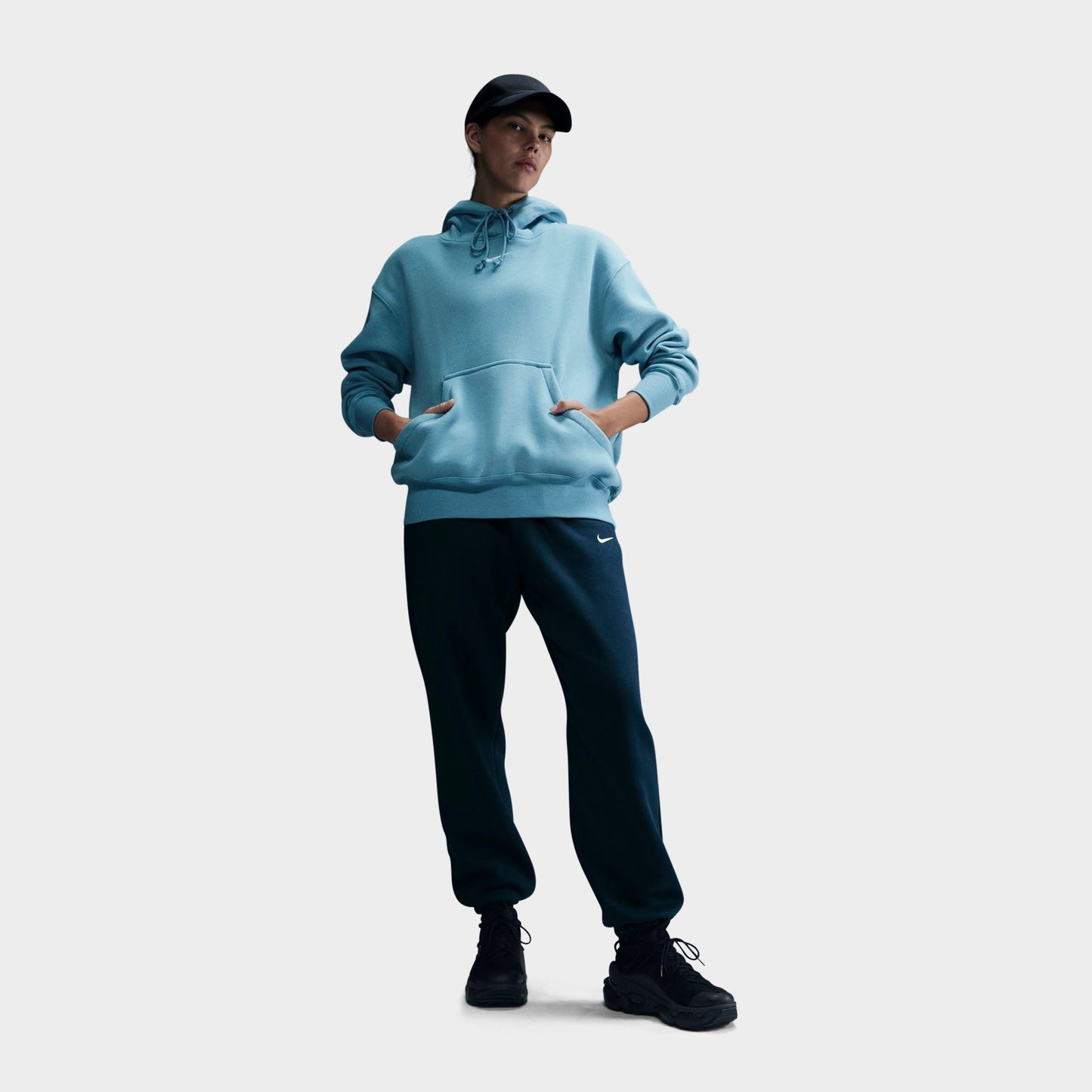 Women's Nike Sportswear Phoenix Fleece Oversized High-Waisted Jogger Pants - Armory Navy/Sail