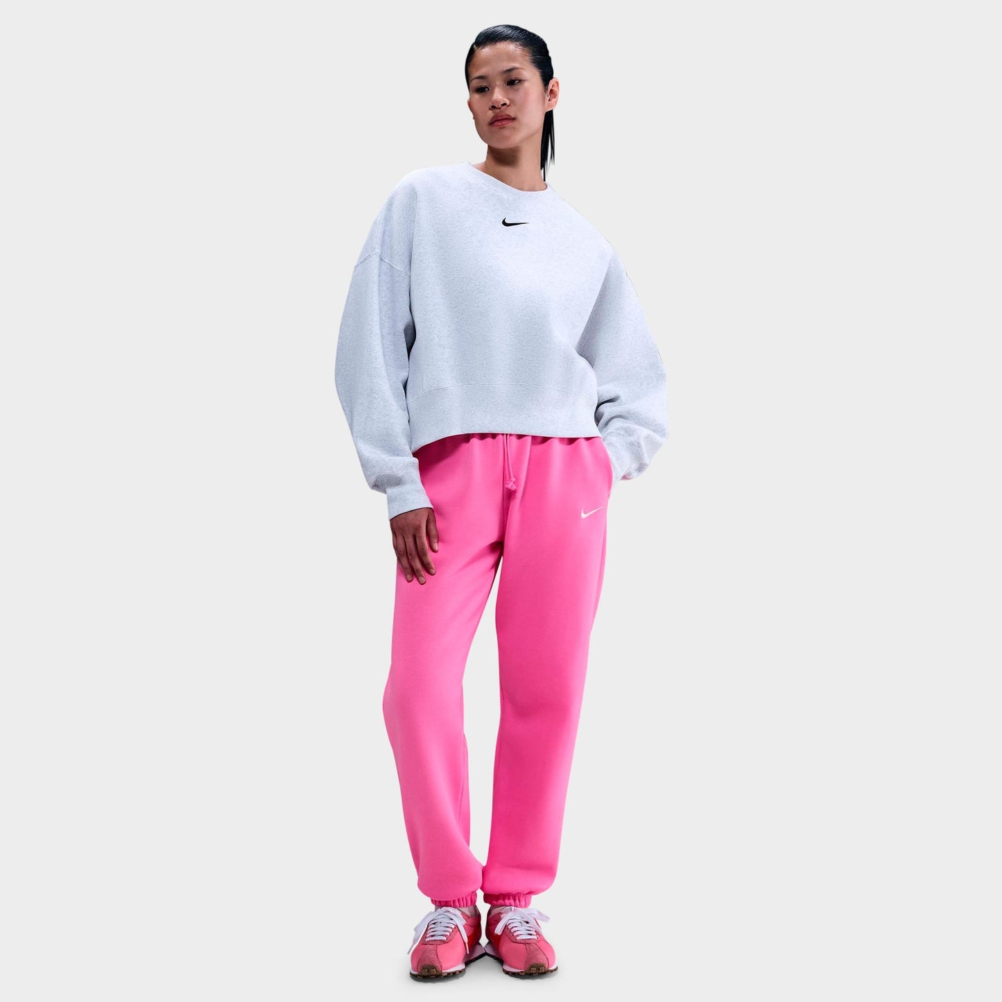 Women's Nike Sportswear Phoenix Fleece Oversized High-Waisted Jogger Pants - Playful Pink/Sail