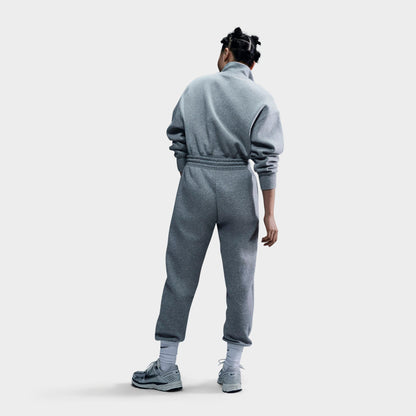 Women's Nike Sportswear Phoenix Fleece Mid-Rise Jogger Sweatpants - Dark Grey Heather/Sail