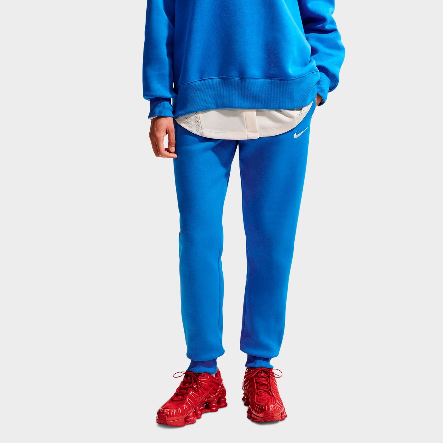 Women's Nike Sportswear Phoenix Fleece Mid-Rise Jogger Sweatpants - Light Photo Blue/Sail