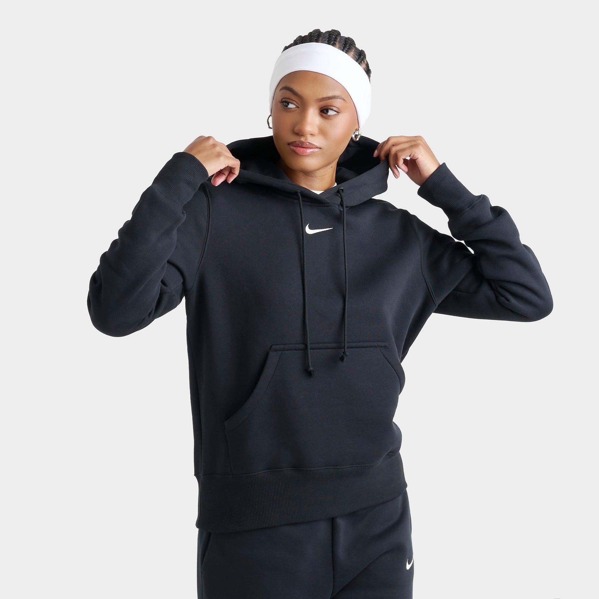 Women's Nike Sportswear Phoenix Fleece Pullover Hoodie - Black