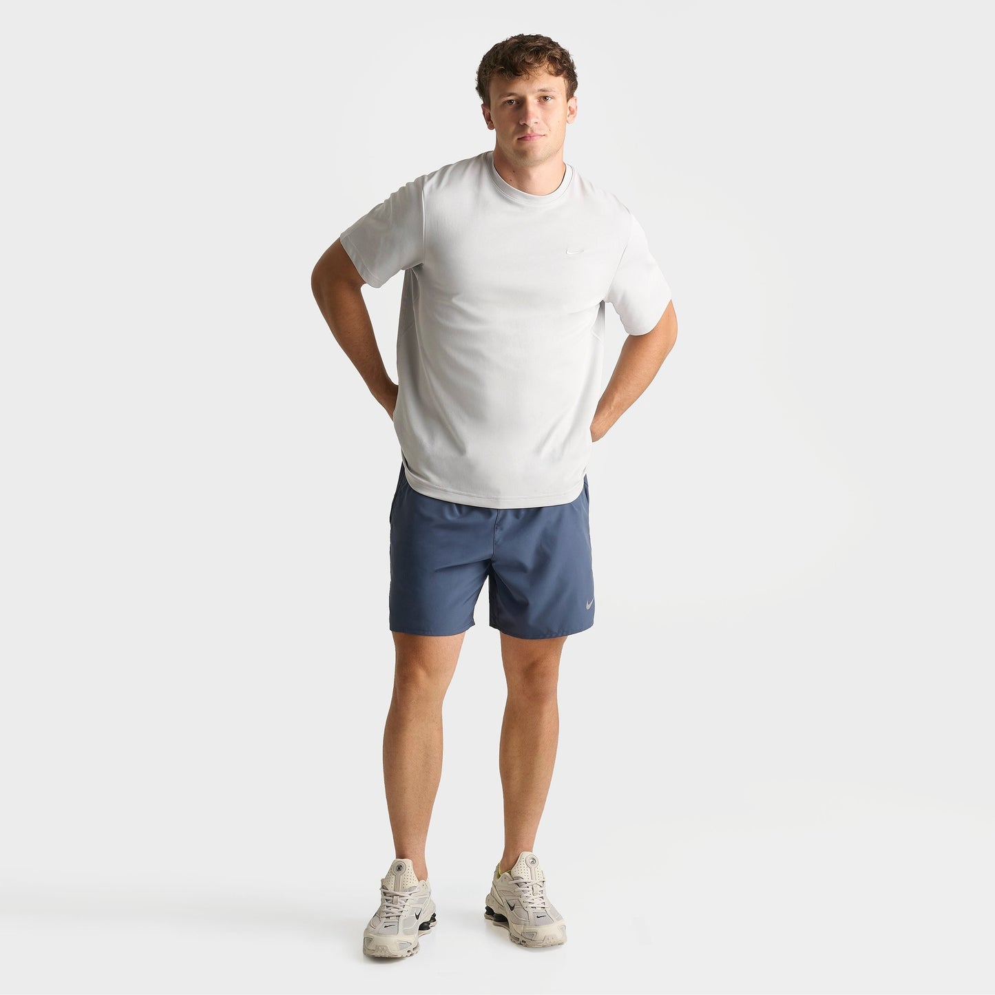 Men's Nike Dri-FIT Challenger Brief-Lined 7" Running Shorts - Thunder Blue/Smoke Grey
