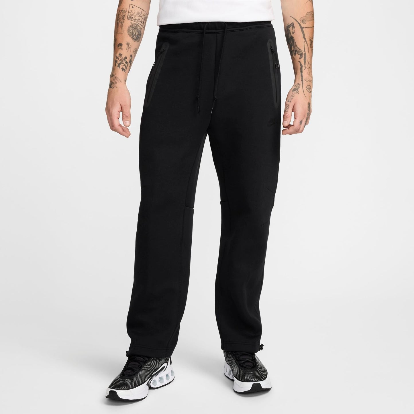 Men's Nike Tech Fleece Open-Hem Pants - Black/Black