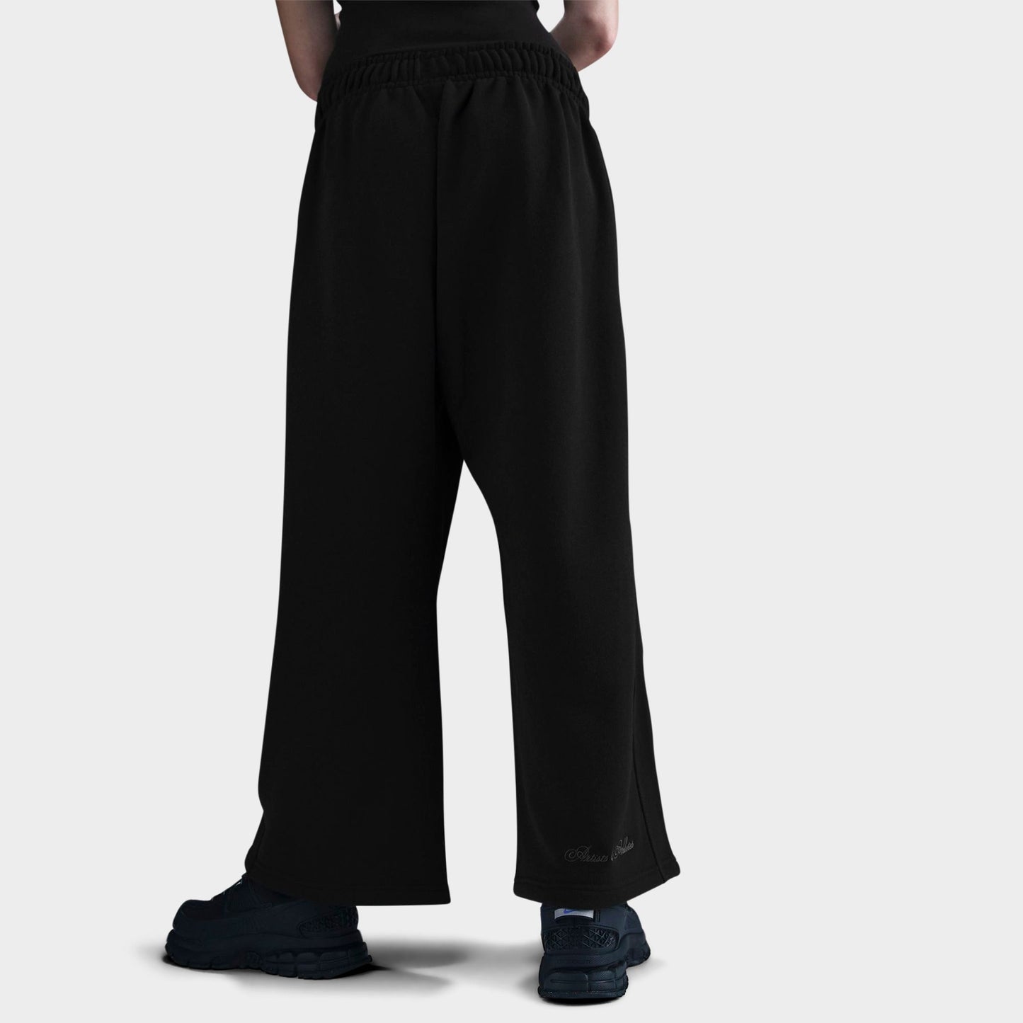 Women's Nike Sportswear Mid-Rise Oversized Open-Hem French Terry Pants - Black