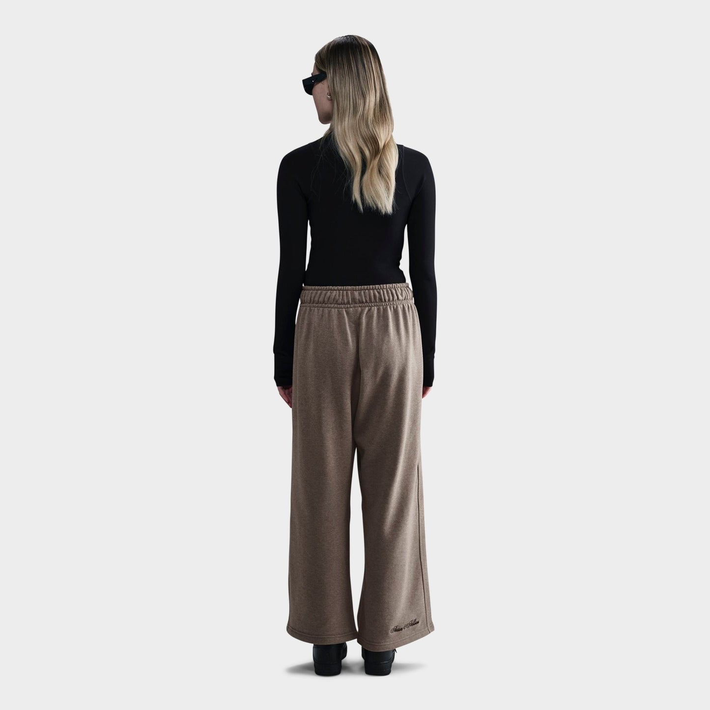 Women's Nike Sportswear Mid-Rise Oversized Open-Hem French Terry Pants - Mink Brown/Htr