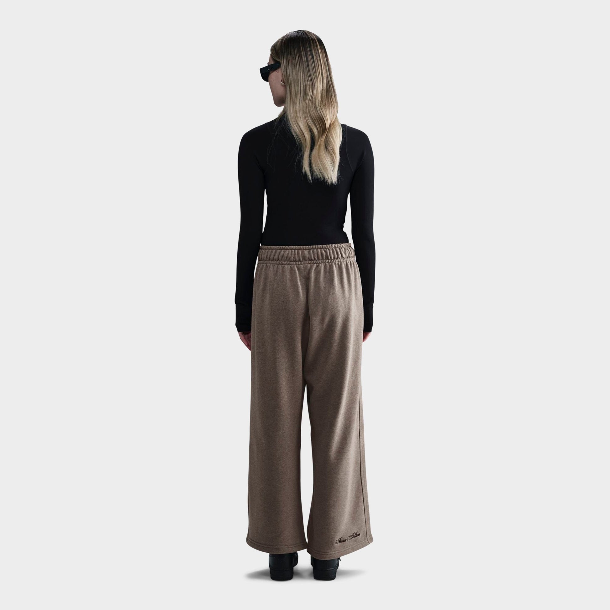 Women's Nike Sportswear Mid-Rise Oversized Open-Hem French Terry Pants - Mink Brown/Htr