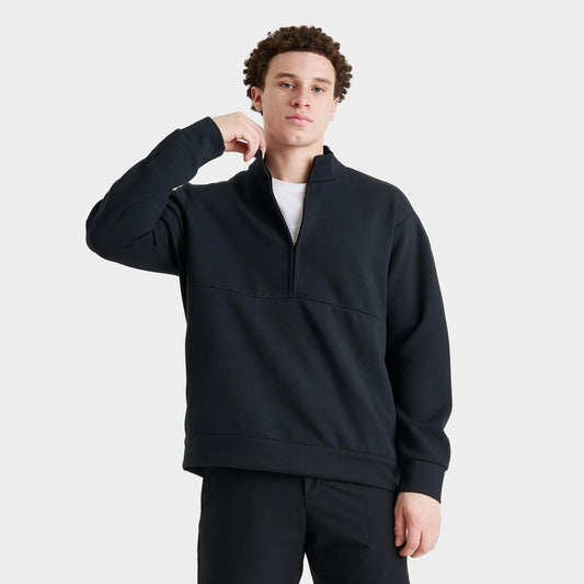 Men's Nike 24.7 ImpossiblySoft Dri-FIT Half-Zip Top - Black/Dark Smoke Grey