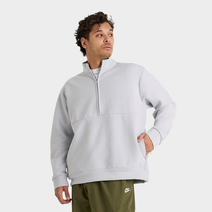 Men's Nike 24.7 ImpossiblySoft Dri-FIT Half-Zip Top - Grey Fog/Light Smoke Grey