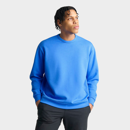 Men's Nike 24.7 ImpossiblySoft Dri-FIT Crewneck Sweatshirt - Light Photo Blue/Black/Blue Spark