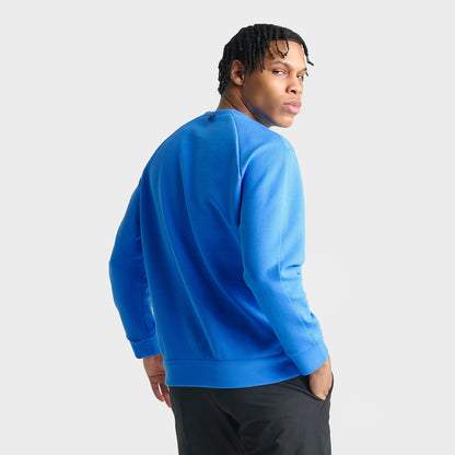 Men's Nike 24.7 ImpossiblySoft Dri-FIT Crewneck Sweatshirt - Light Photo Blue/Black/Blue Spark