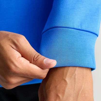 Men's Nike 24.7 ImpossiblySoft Dri-FIT Crewneck Sweatshirt - Light Photo Blue/Black/Blue Spark