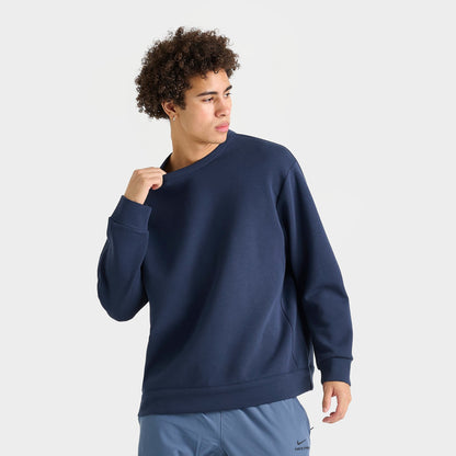 Men's Nike 24.7 ImpossiblySoft Dri-FIT Crewneck Sweatshirt - Obsidian/Dark Obsidian